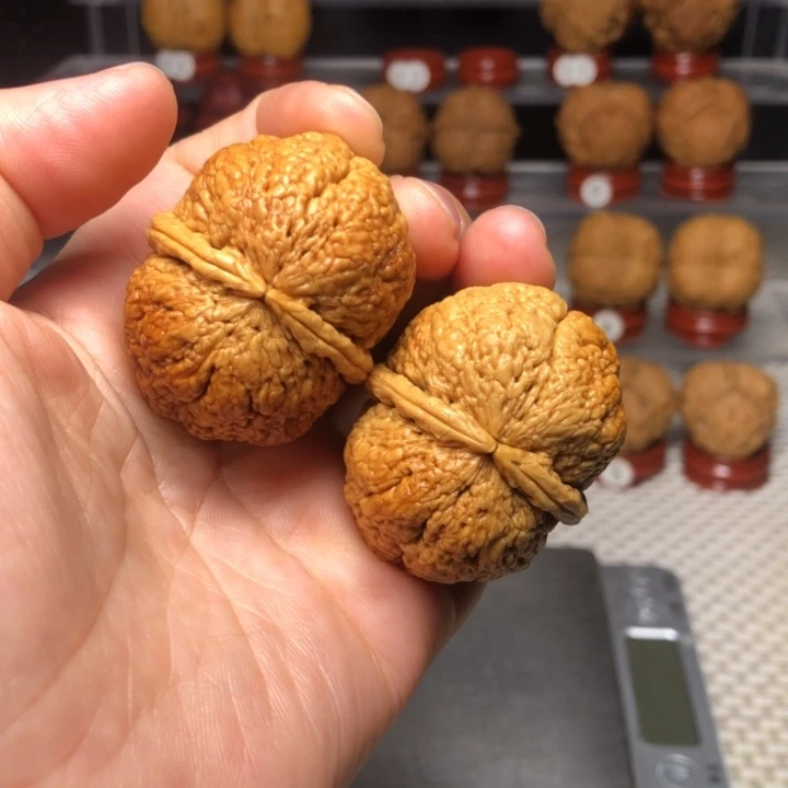 文玩核桃把件20脑纹元宝