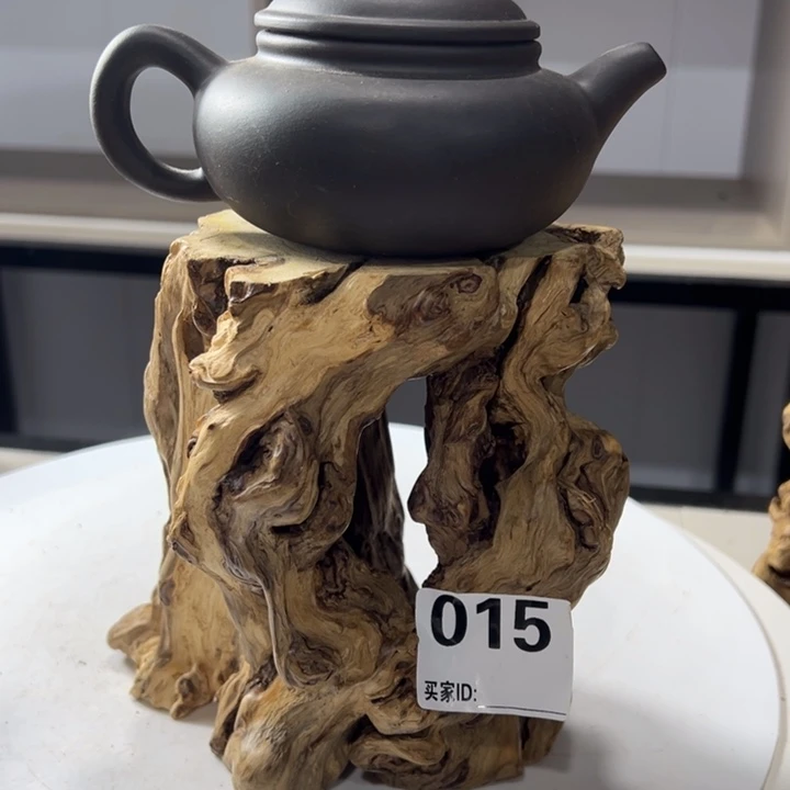 木石榴木风化原木镂空底座