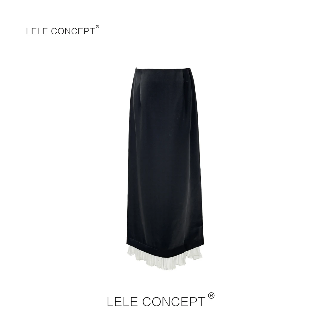 LELE CONCEPT｜【如一】气质优雅韵味款菲边半身裙Q0482