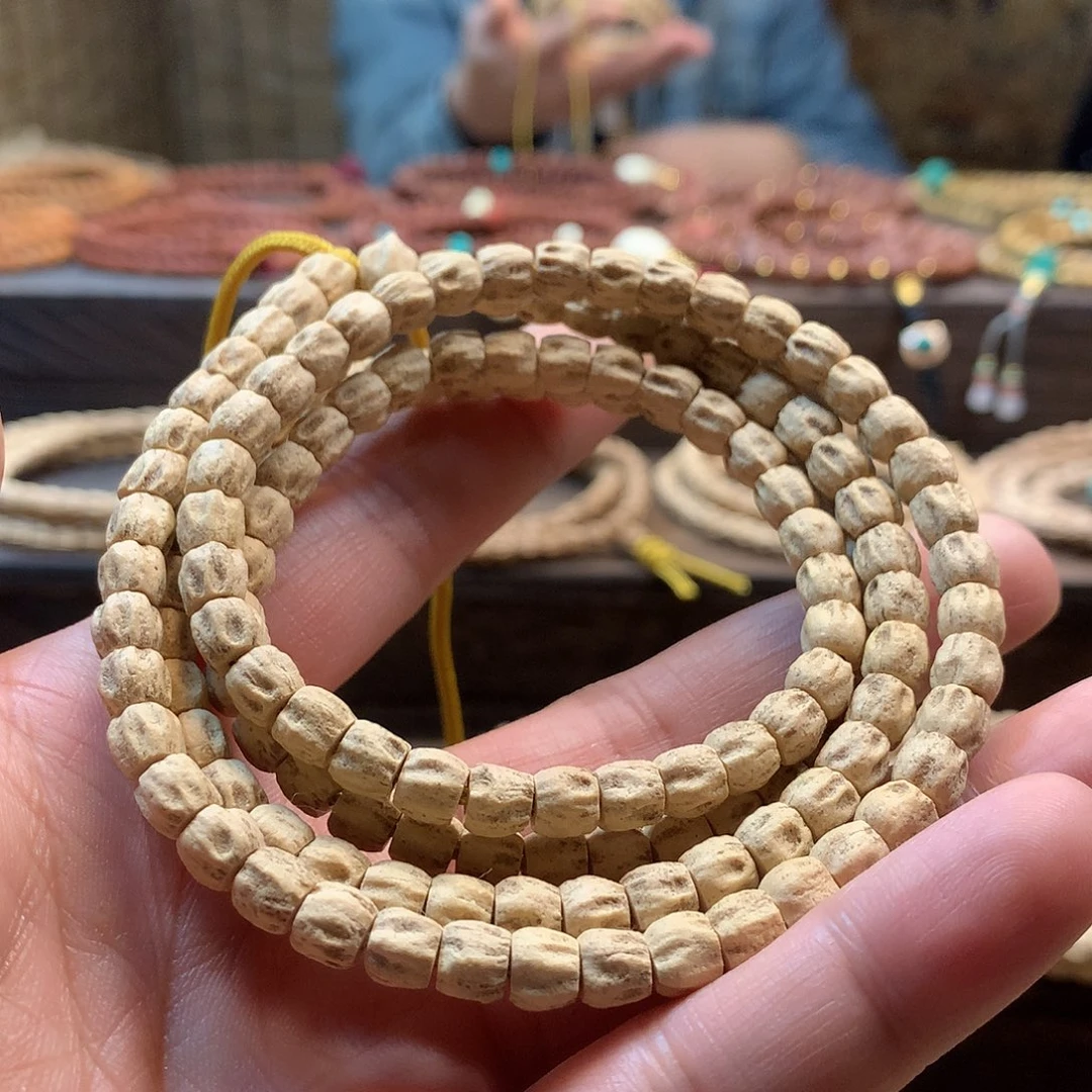 柏香籽/百香籽吊坠粉油皮方块浅坑顺鬼