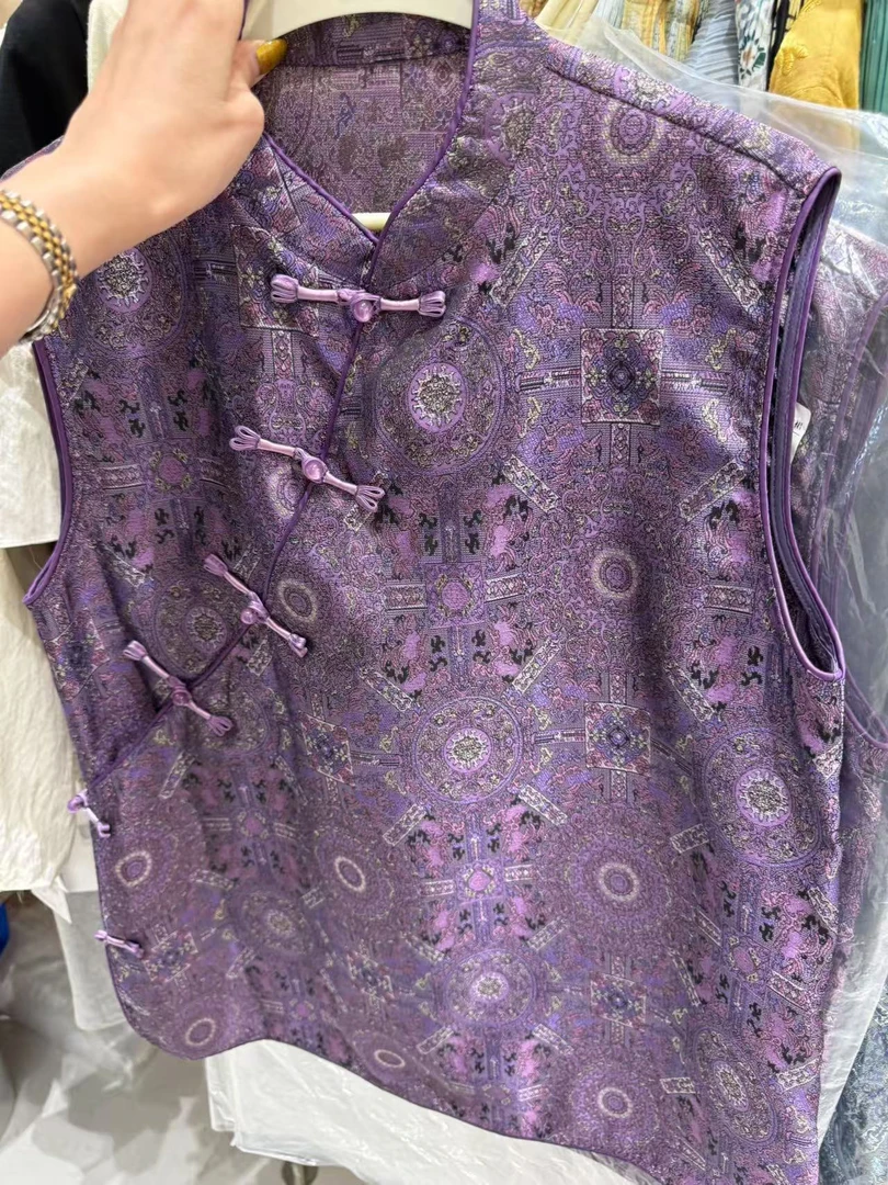 桃子自制 1686 新中式夏季国风提花上衣