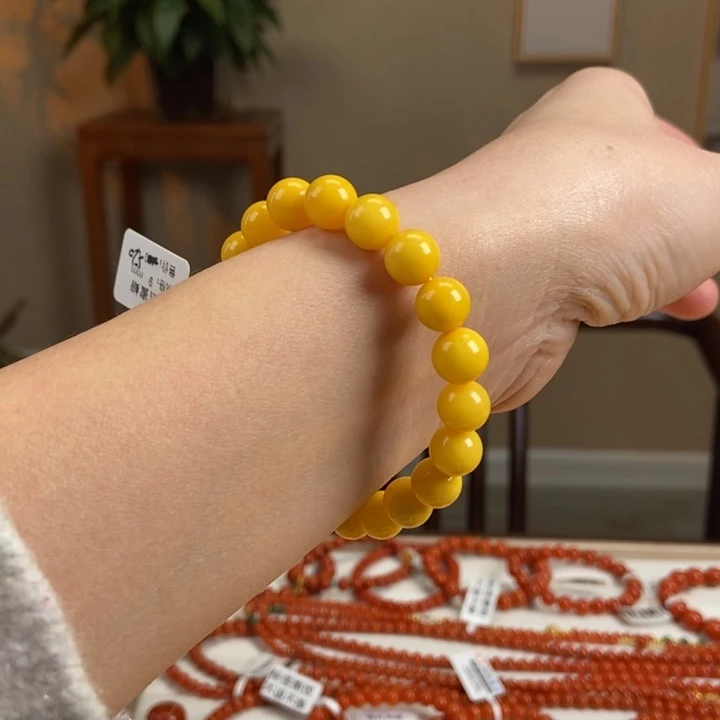 琥珀手链未镶嵌蜜蜡手串9