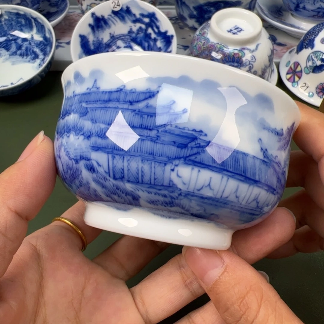 陶瓷景德镇纯手工纯手绘茶具木木83