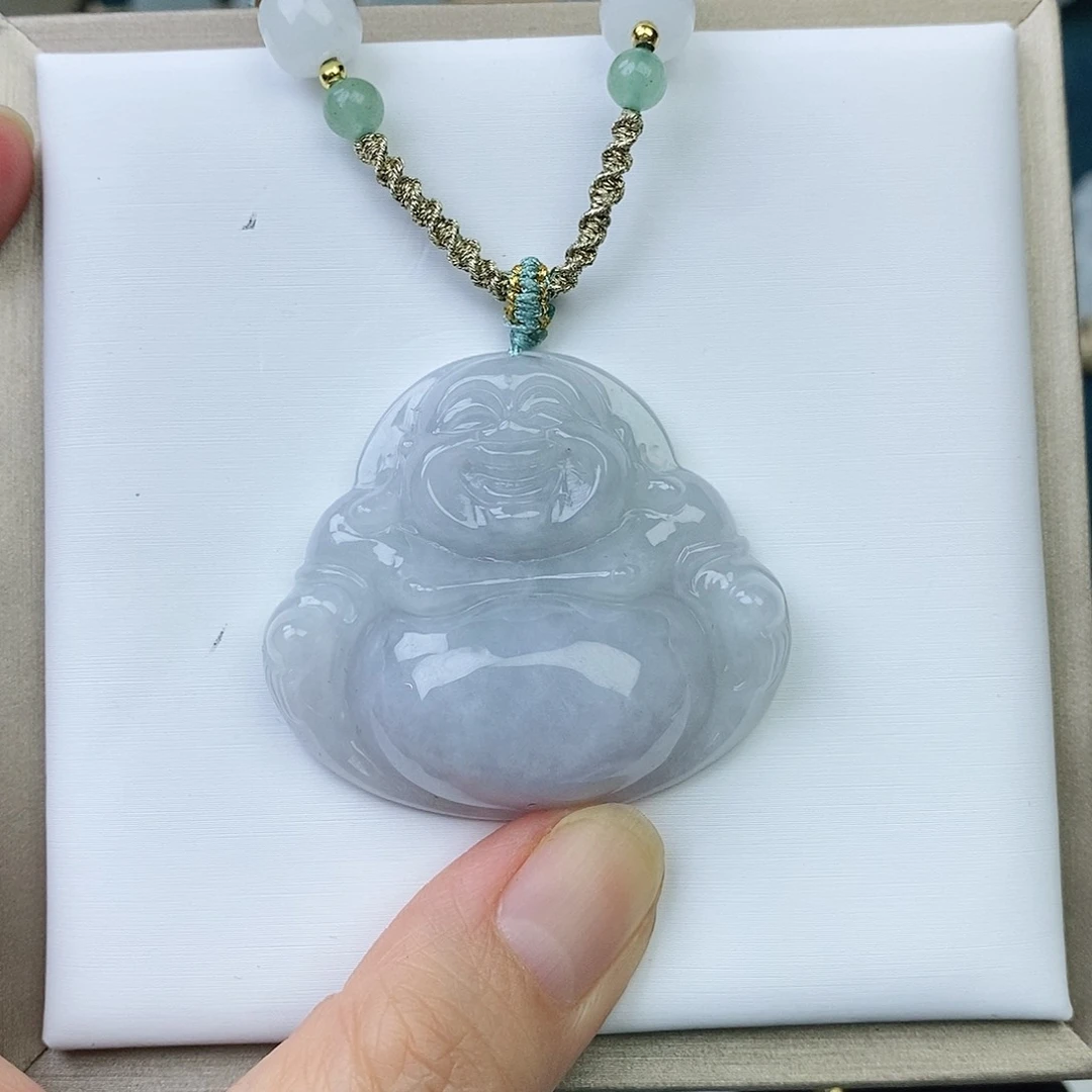 翡翠未镶嵌颈饰佛公