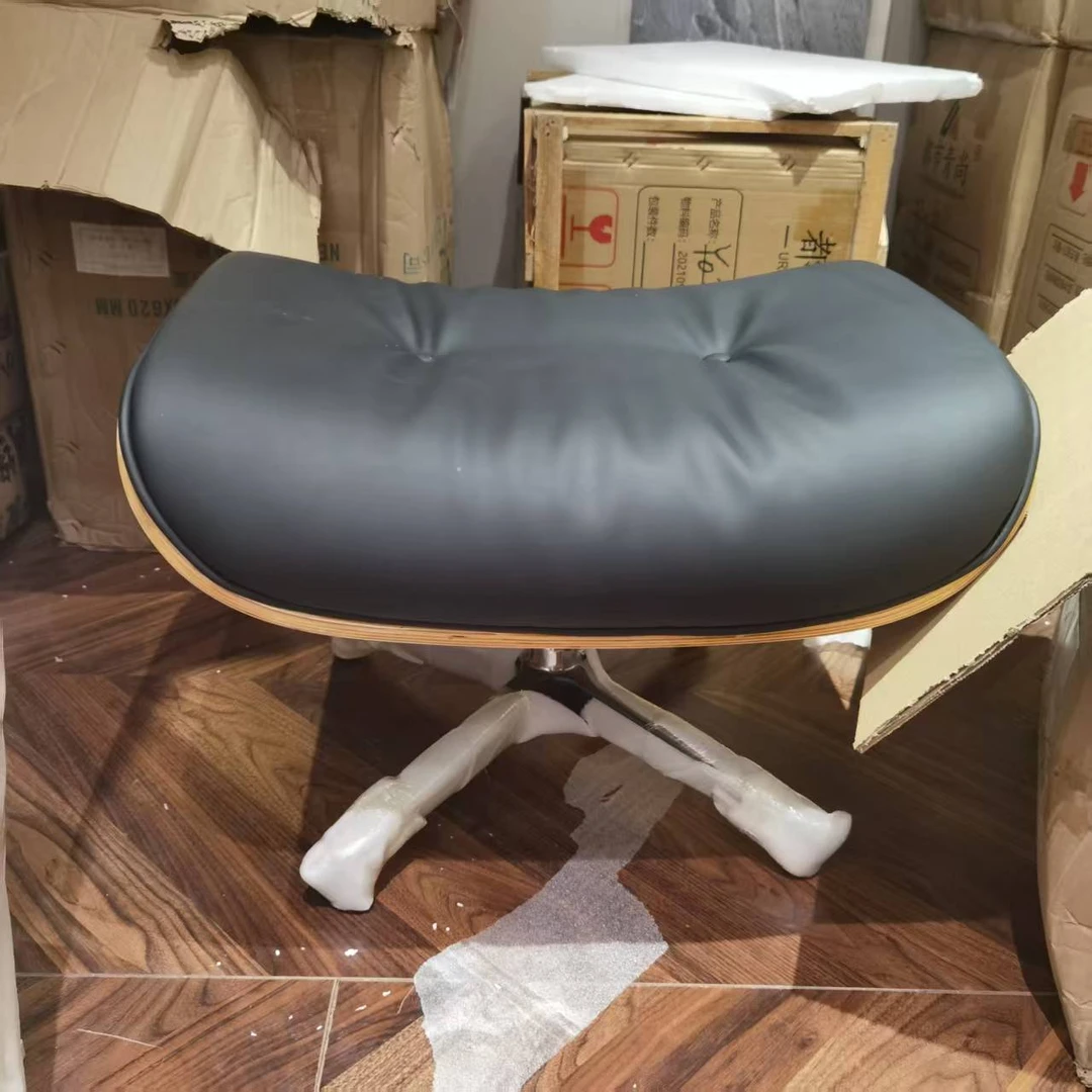 现代简约黑色皮艺脚踏换鞋凳63*55CM高44CM