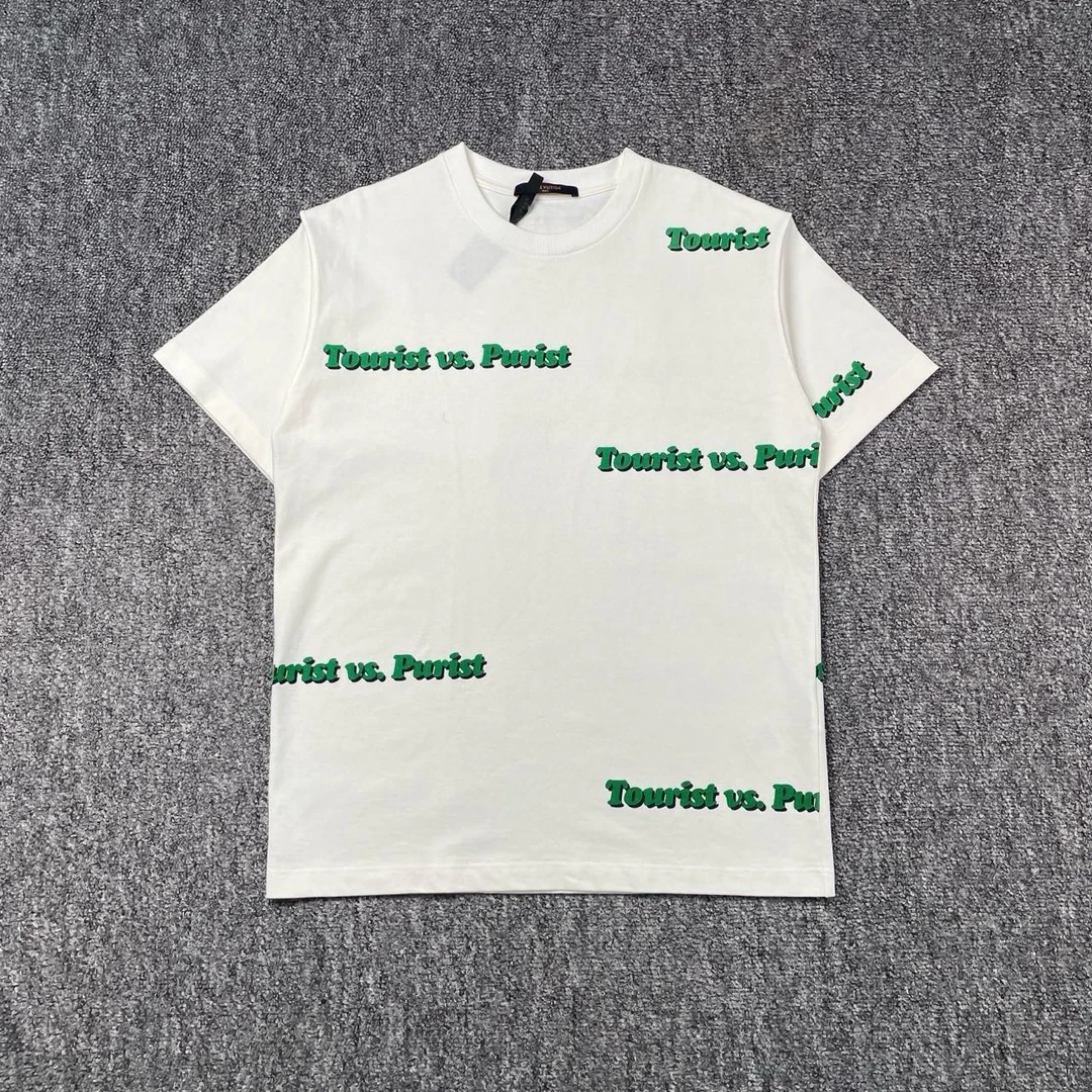 99新 LouisVuitton/路易威登 4249/白色满印Logo印花短袖/XL/98新