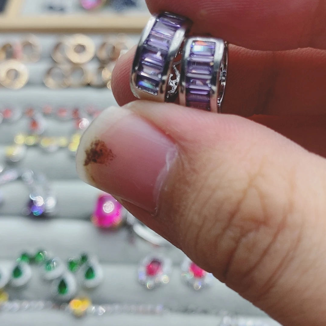 【闪购商品】水晶戒指银S925镶嵌