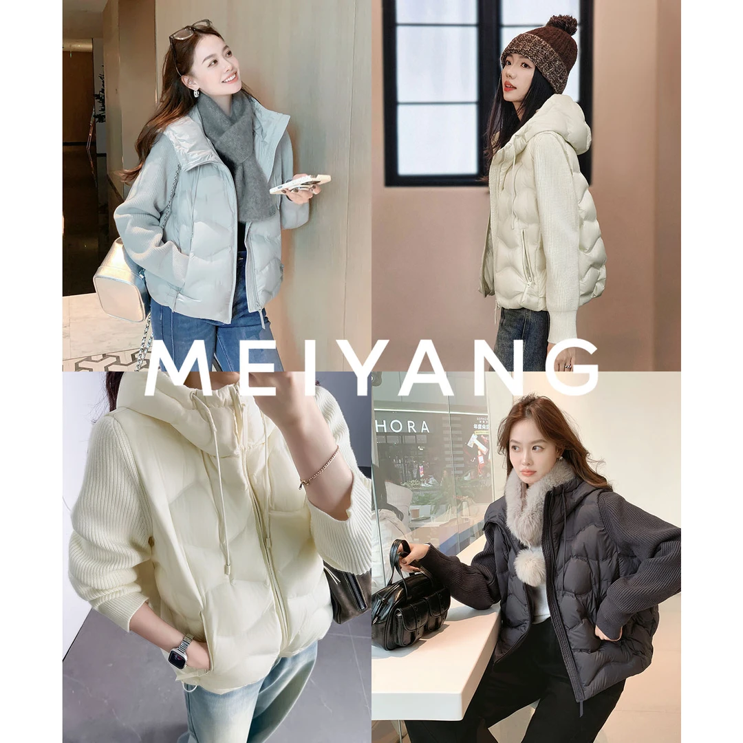 美洋MEIYANG 小波浪鹅绒服 拒水拒油~排骨三防羽绒服【宽】-周一