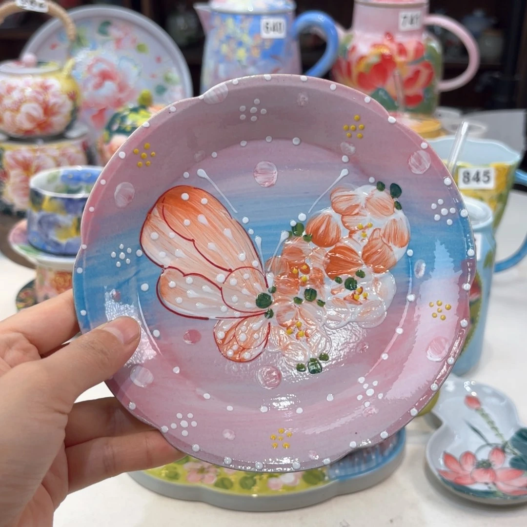 景德镇手绘高温釉下彩陶瓷茶具