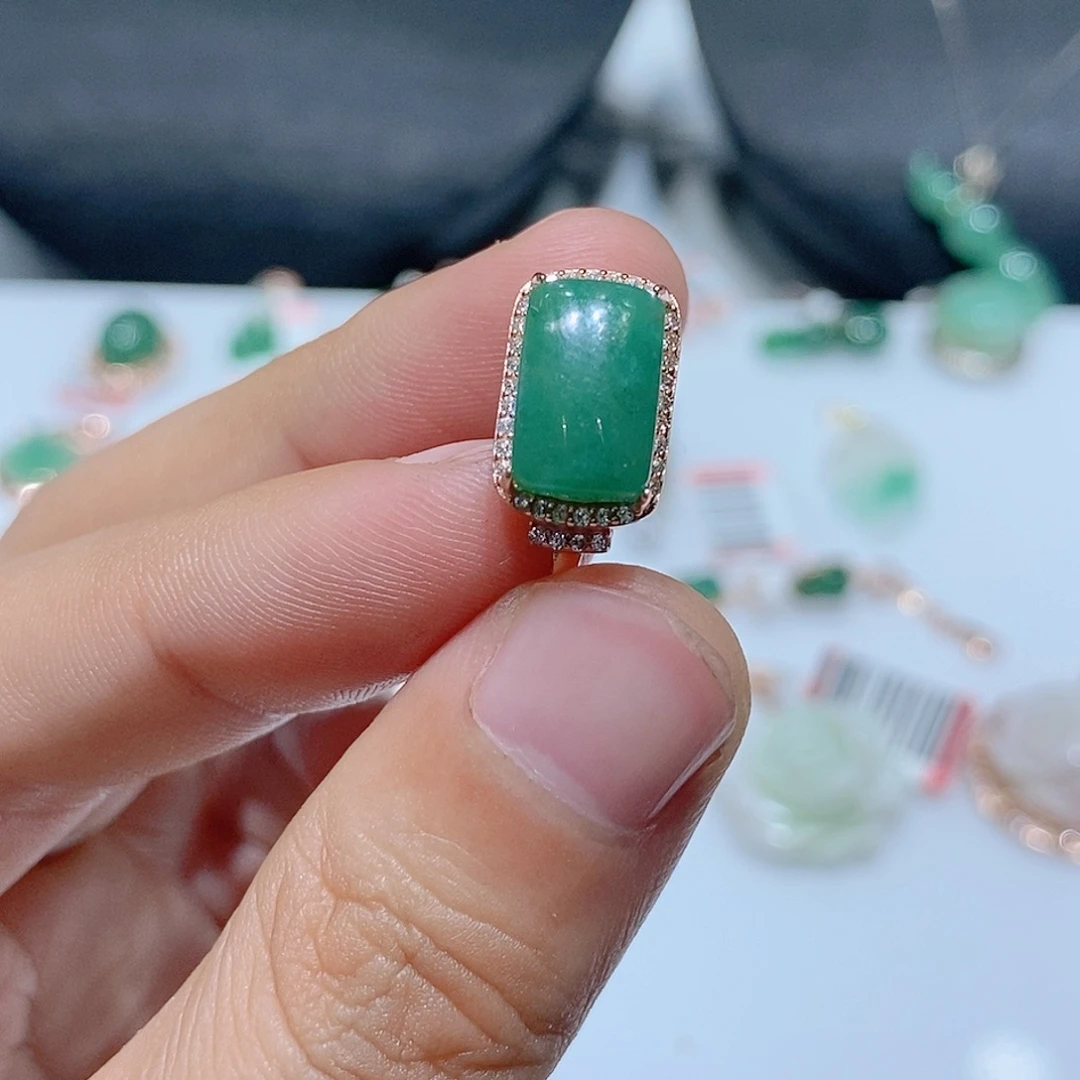 独山玉银S925镶嵌吊坠