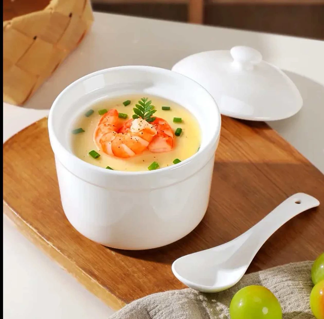 汤碗家用隔水炖盅带盖精美点心餐具个人炖燕窝汤罐（赠勺子一个）