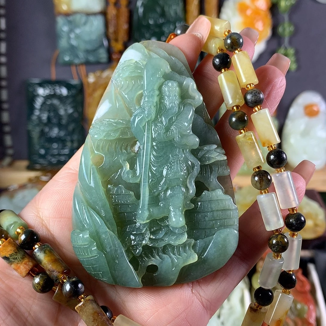 岫玉未镶嵌吊坠(赠链)