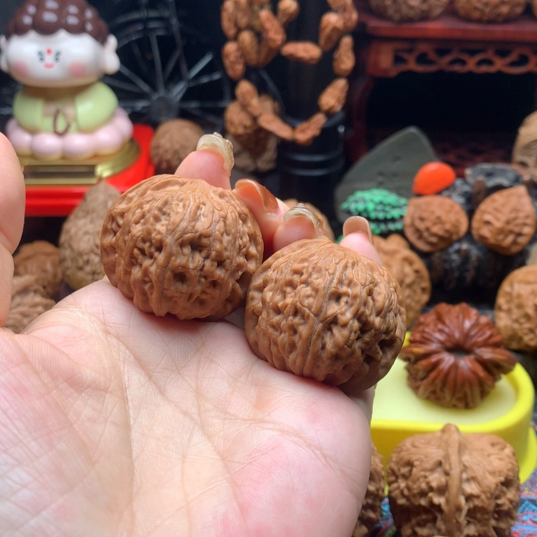 吊坠文玩核桃全品石子磨36➕