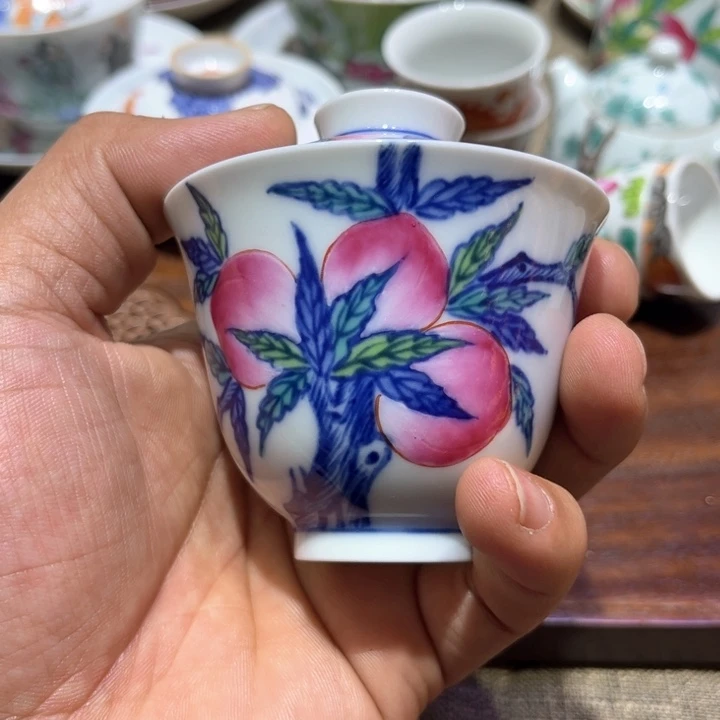 纯手绘精品盖碗杯