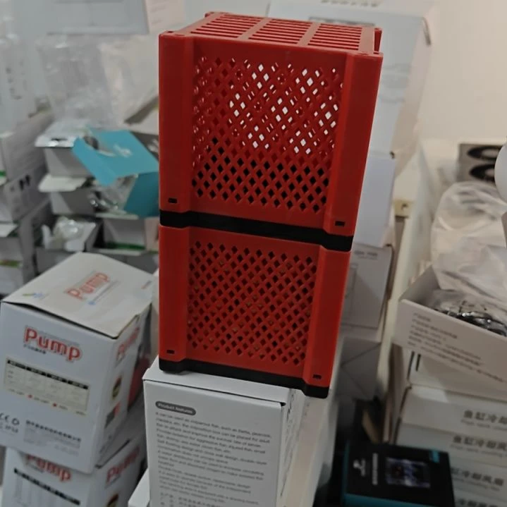 红海倒吊鱼过滤盒红色加中空球2斤