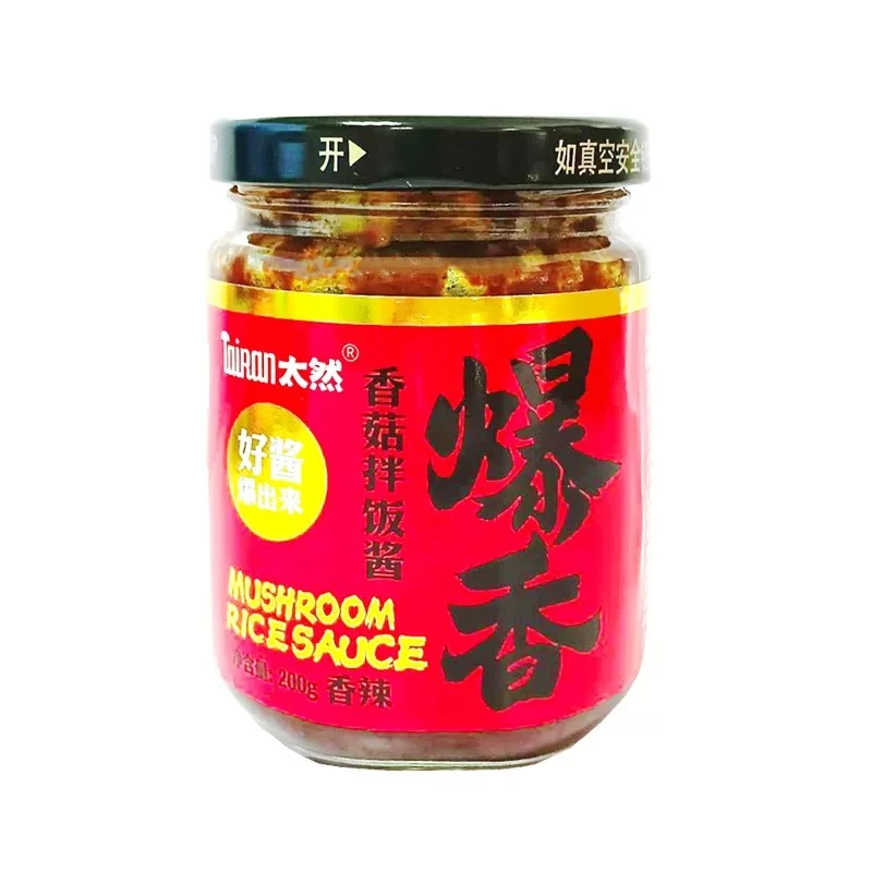 太然爆香香菇拌饭酱香辣口味拌面夹馍下饭必备