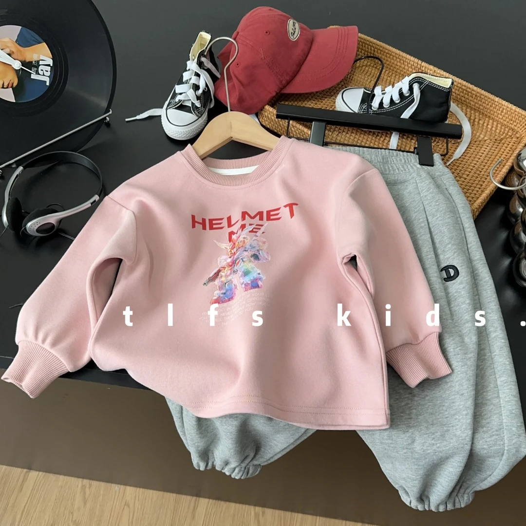 童例「彩色机甲」春季男童女童卫衣儿童休闲潮流