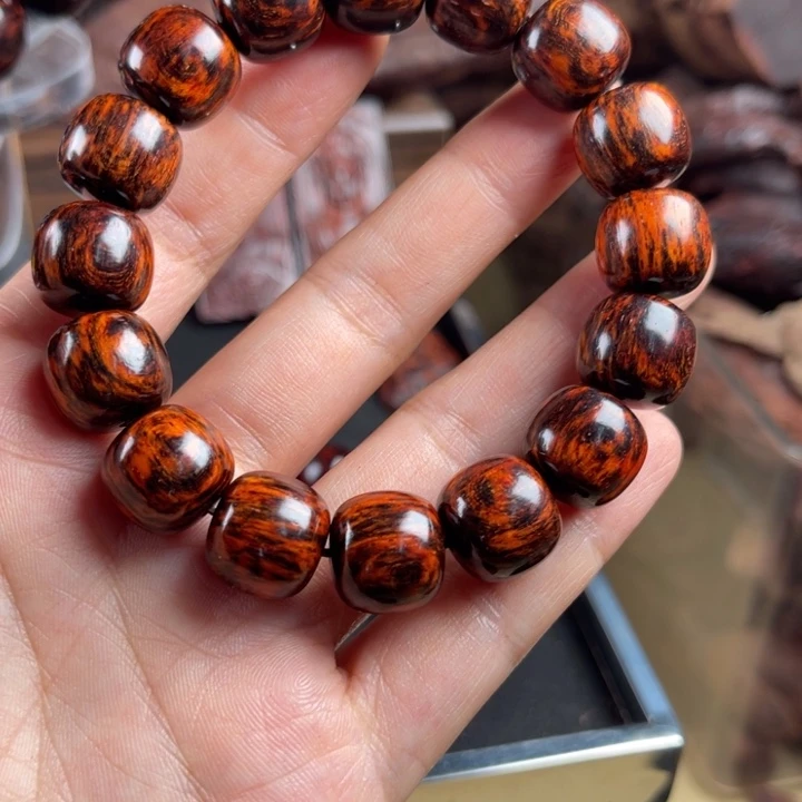 景****无事牌降真香红降1314珠子土埋豹纹