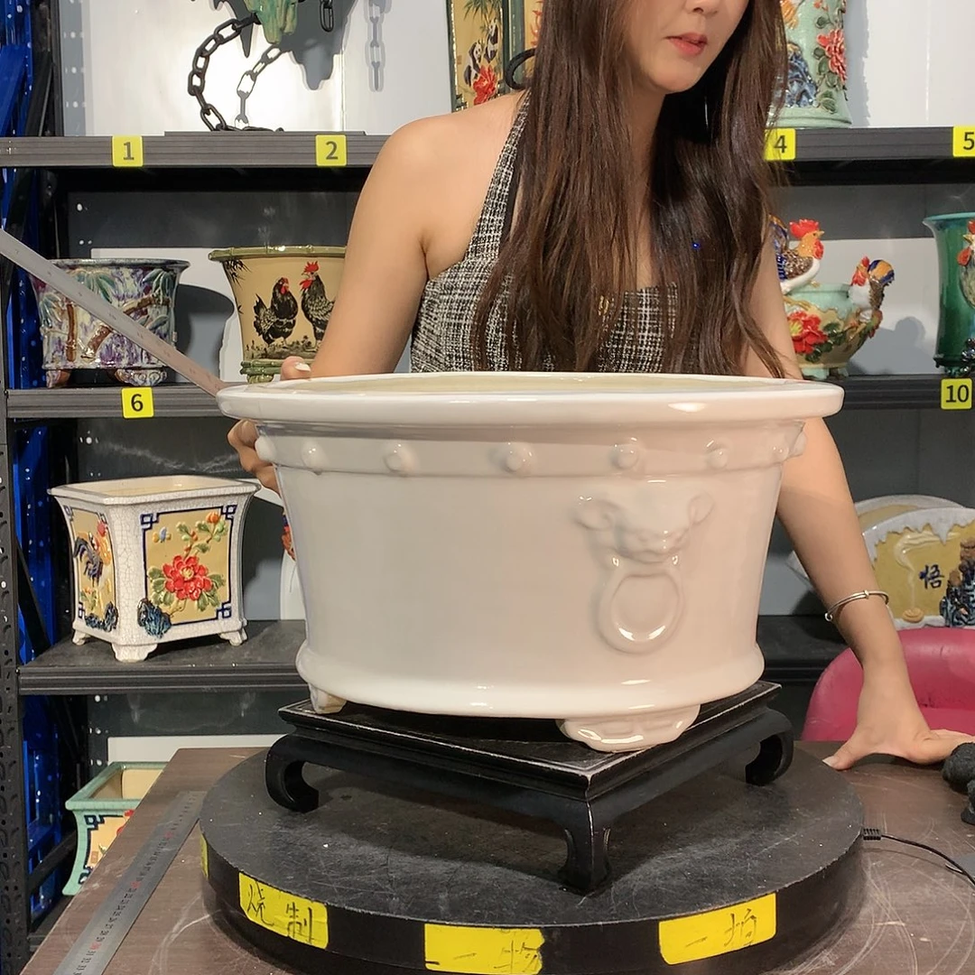 森***）高温烧制石湾盆瑕疵