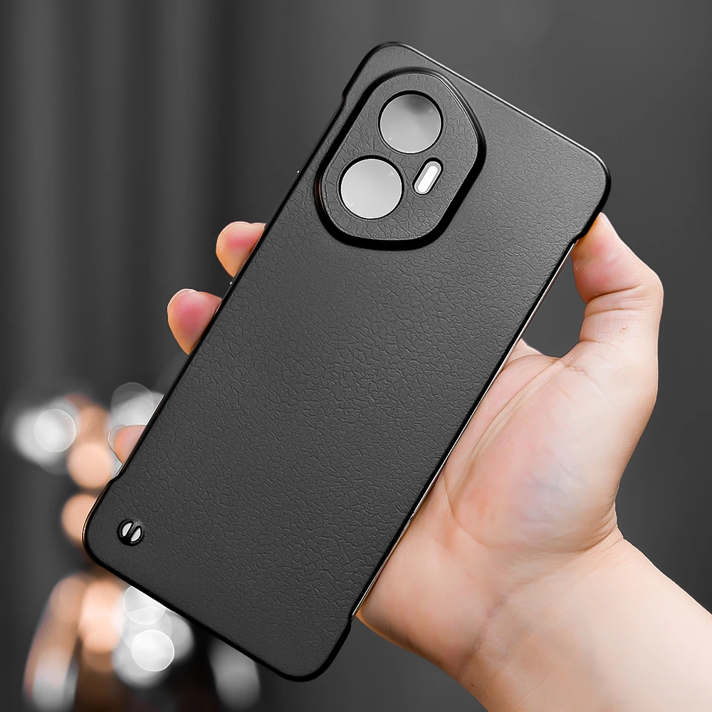 潮钻适用荣耀300手机壳超薄荣耀300pro磨砂无边框裸感散热皮纹壳