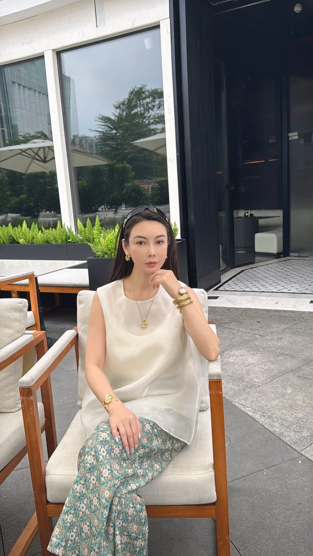 POGU-R 新品经典桑蚕丝时尚设计百搭背心马甲上衣SY-542