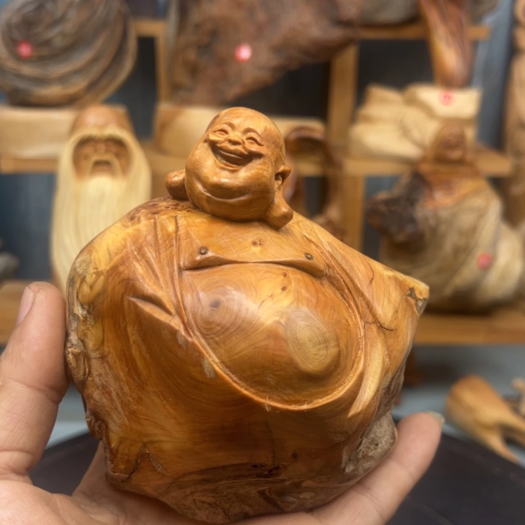 木周崖柏木摆件手把件