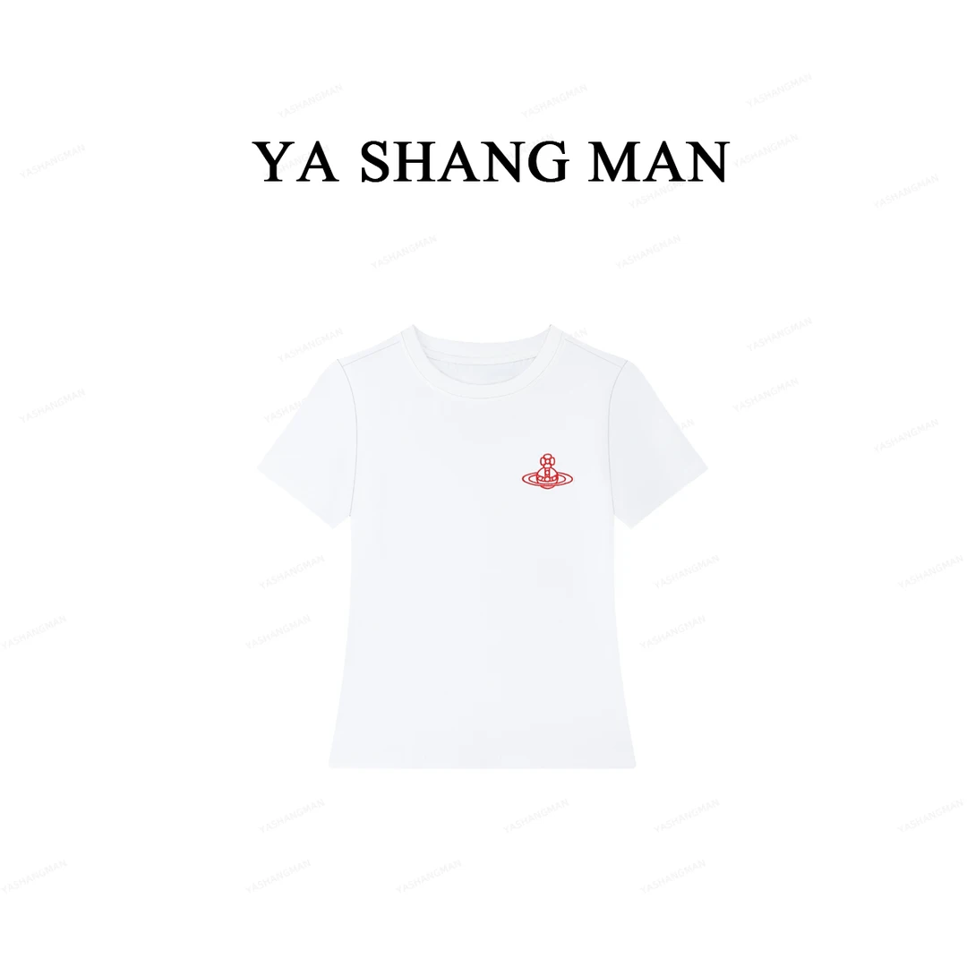 【刺绣短袖】2025夏季新款宽松休闲显瘦百搭短袖T恤-T25911