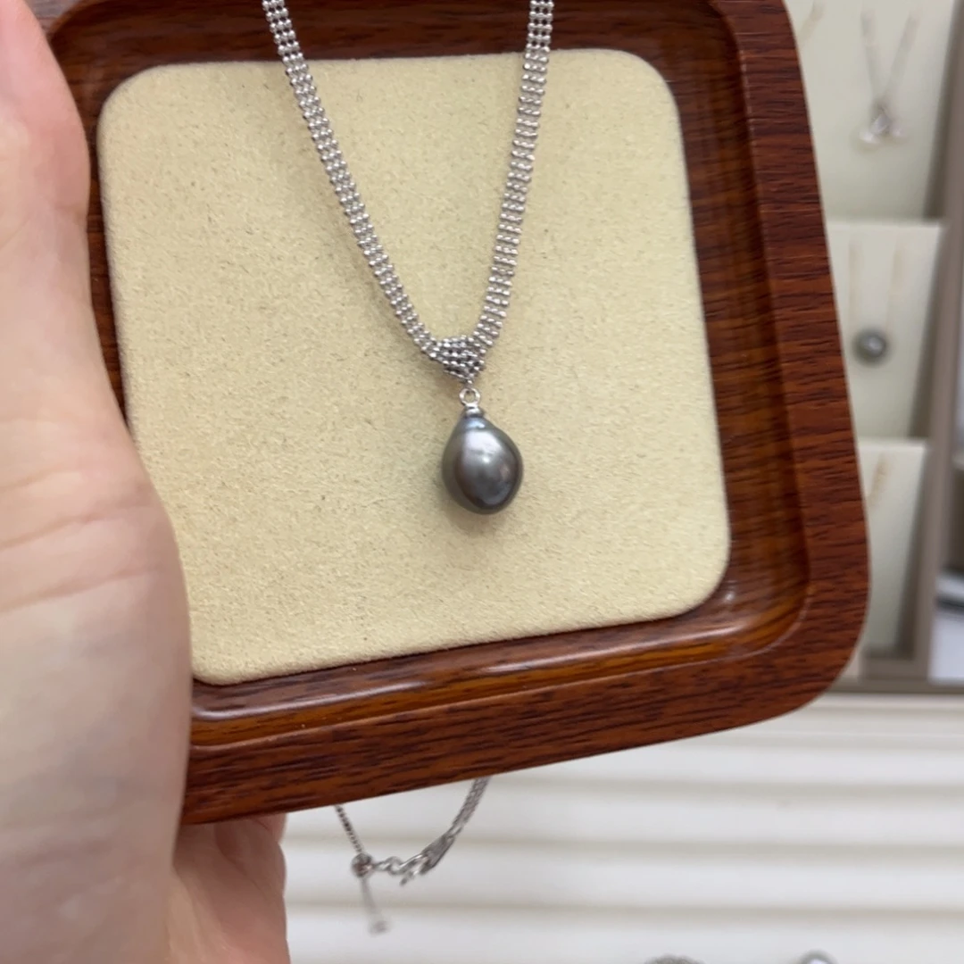 海水珍珠银S925镶嵌套链