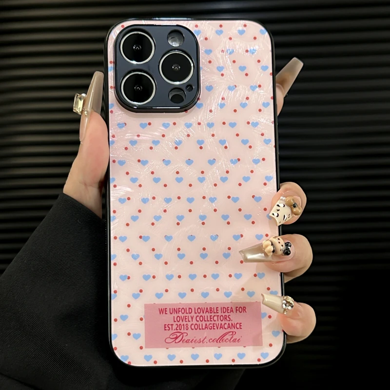 高级贝壳纹理适用于苹果17手机壳满屏小爱心华为NOVA14ULAiPhone