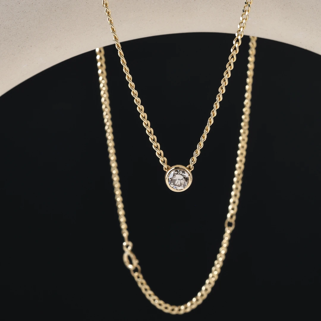 【举石臻选】TA10-1204-72钻石项链18k（一件/多样性/长约39+4cm）E