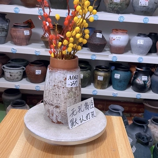 红陶手工制作工艺花盆