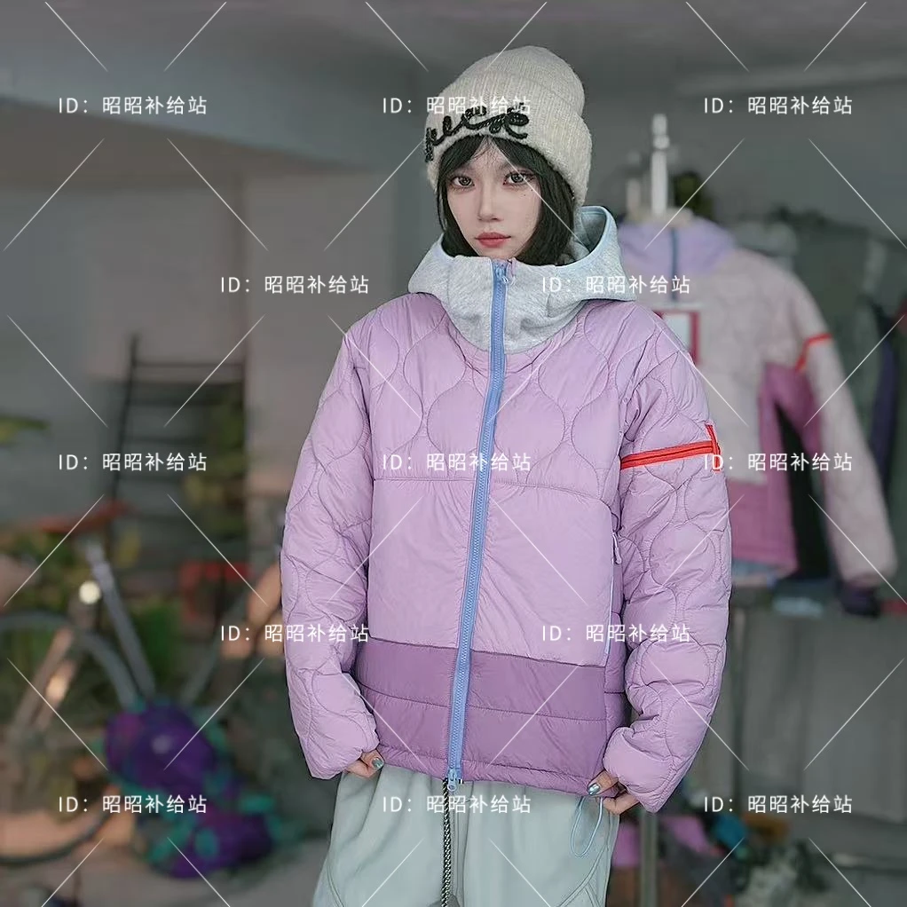 Mountain Outdoor-26088秋冬山系户外保暖长袖拼接撞色时尚短外套