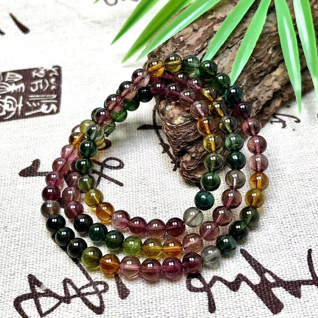 SSS老矿玻璃体碧玺多圈6m+ YSZB-6396