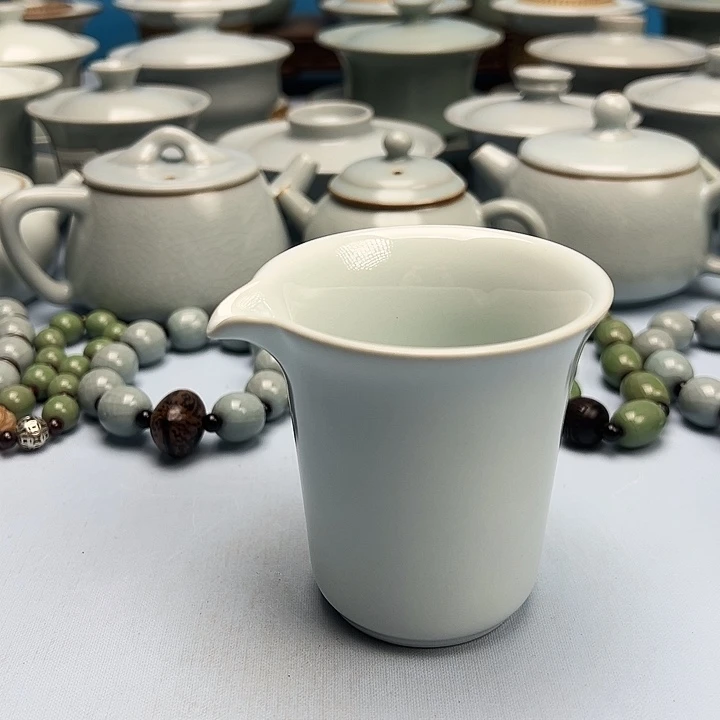 杯月白釉公道杯原矿原釉原产地