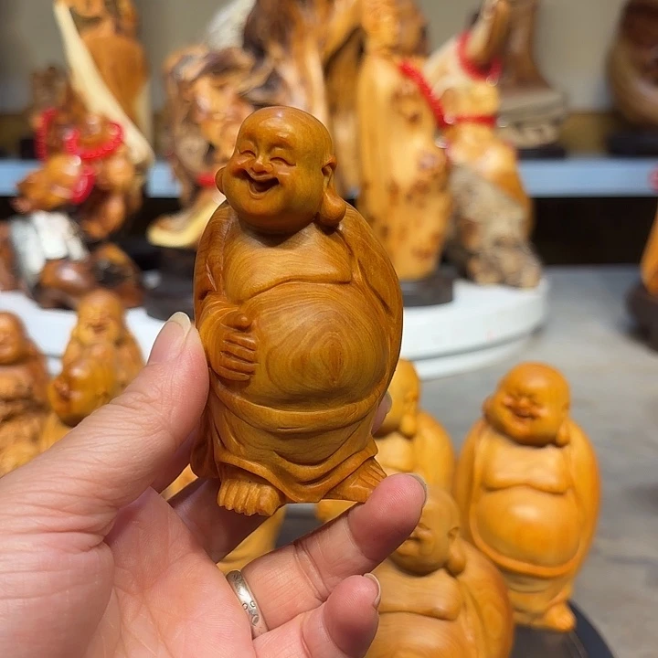 柏木太行崖柏弥勒佛