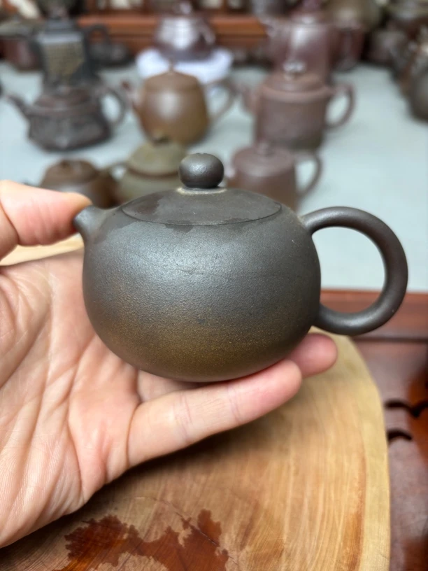 坭兴陶纯柴烧 西施壶130ml左右