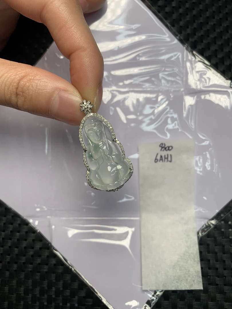 天然缅甸翡翠A货18K金镶嵌 6AHJ
