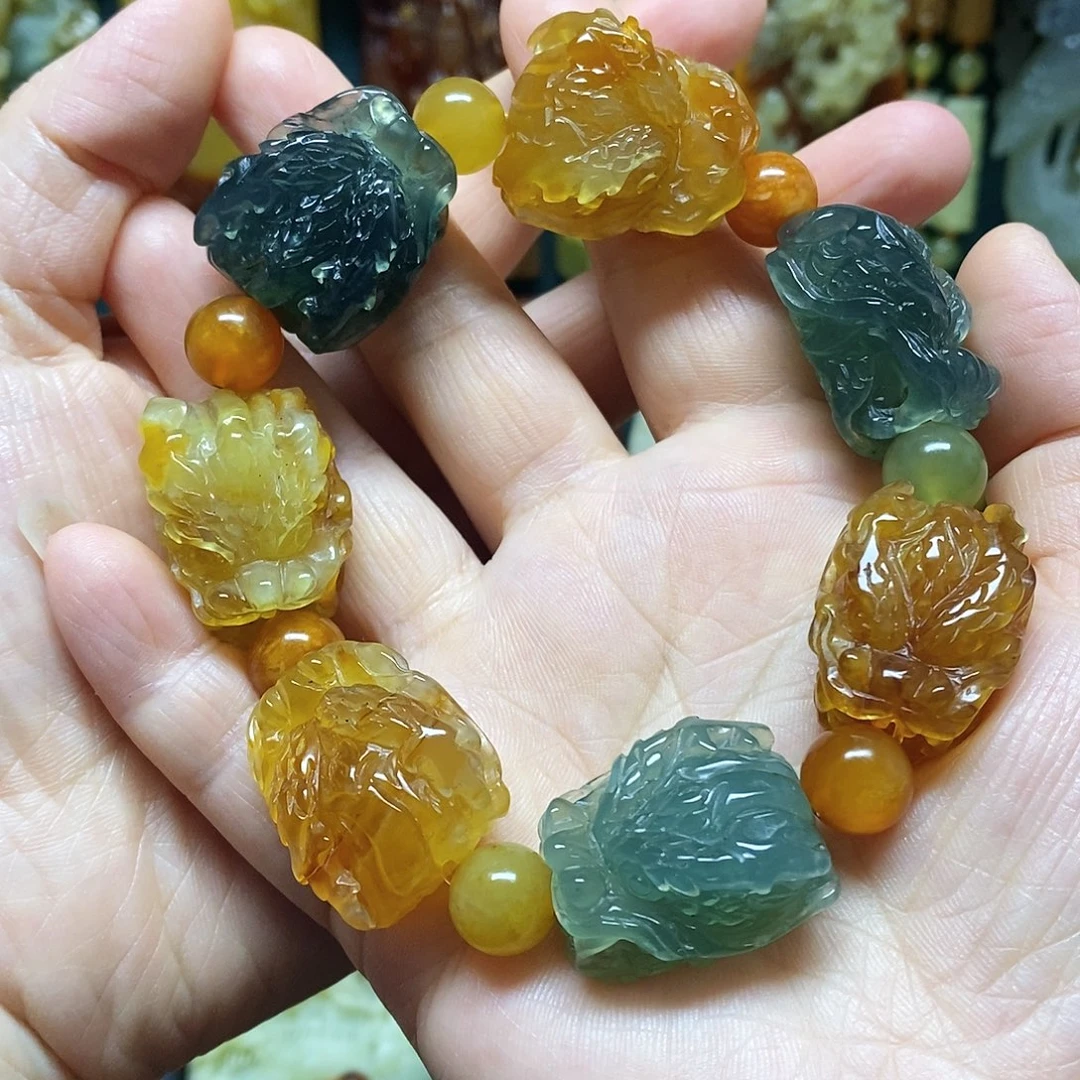 蛇纹石玉未镶嵌手链