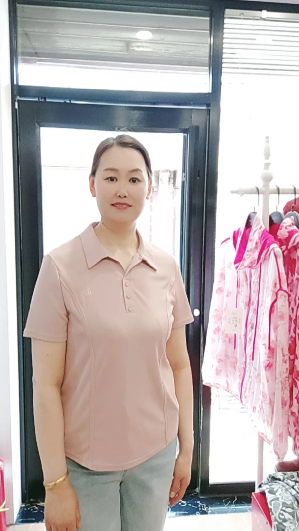 短袖T恤时尚POLO领半袖ol翻领百搭常规款