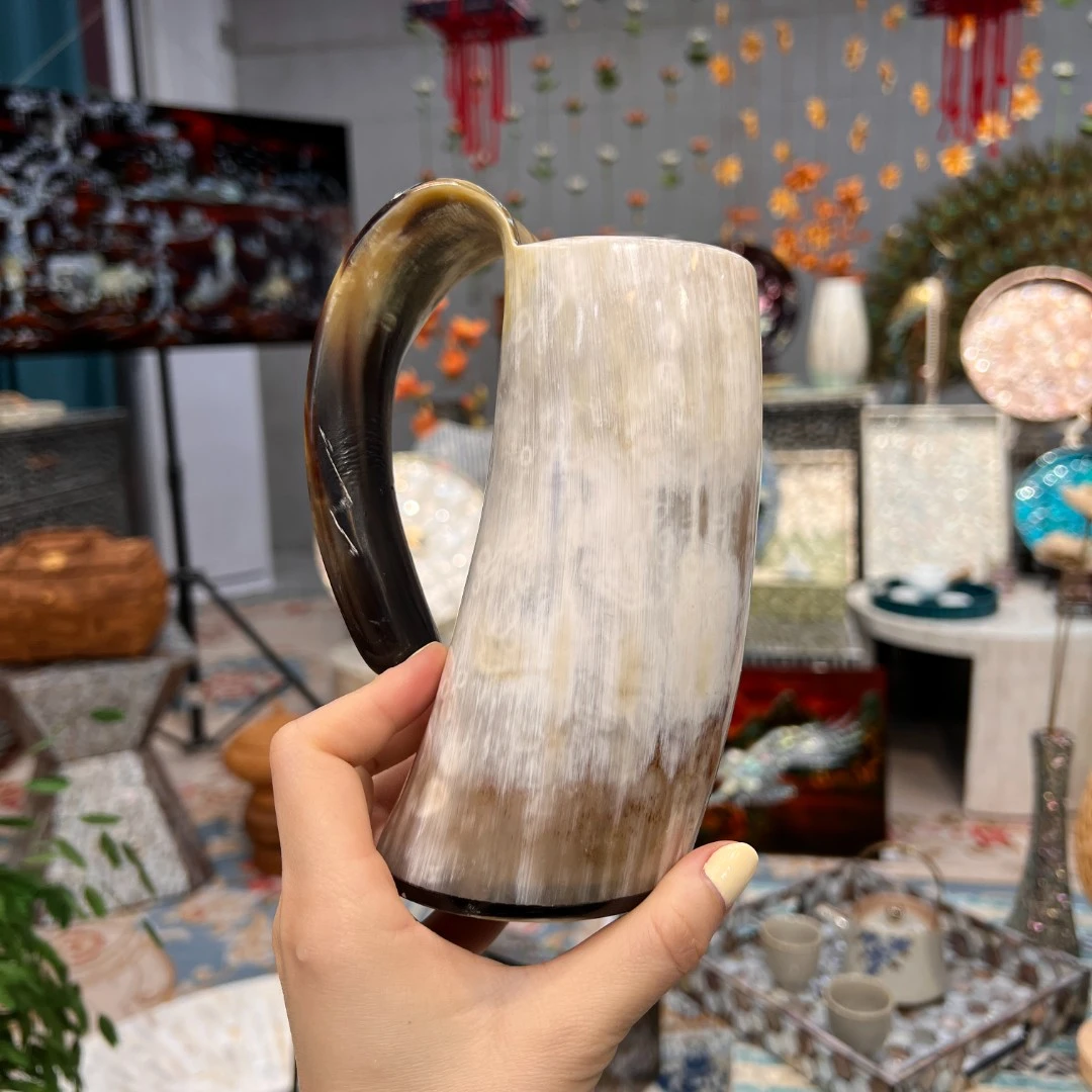 三号店-【牛角杯】东南亚天然牛角杯杯子摆件