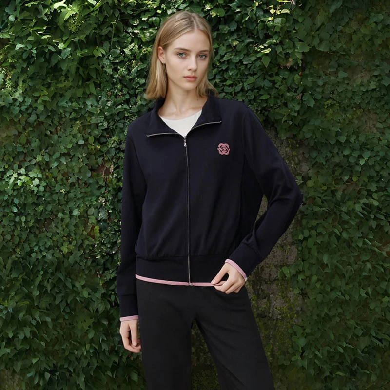 DUNNU/敦奴dunnu春季新款时尚百搭休闲宽松立领运动外套8U160102