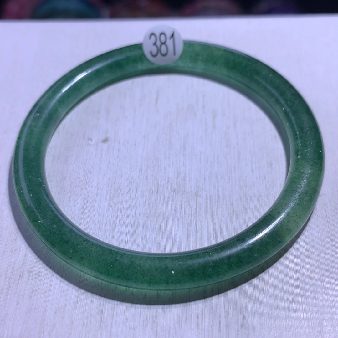 水晶手镯银S925镶嵌绿草莓54.3圈381