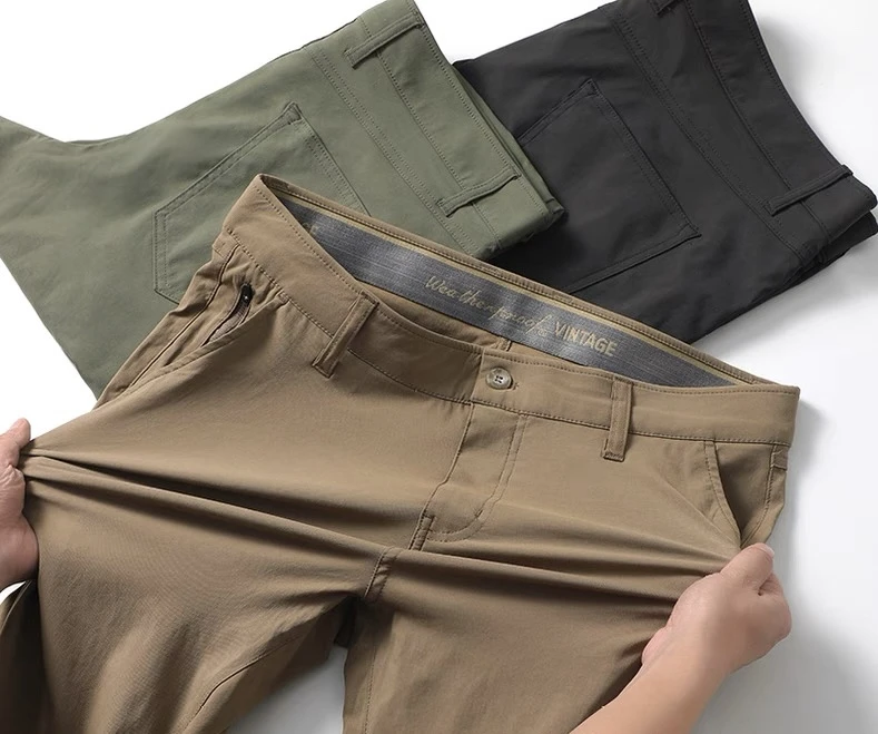 外贸四面弹力男士春秋款户外防风防泼水直筒裤休闲裤百搭长裤9306