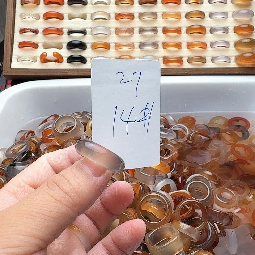 玛瑙/玉髓戒圈未镶嵌