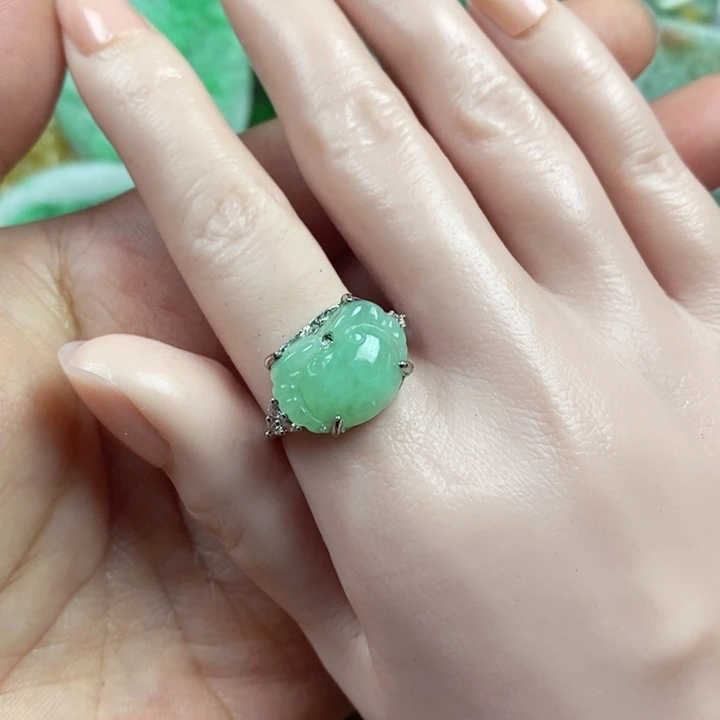 翡翠未镶嵌吊坠(赠链)