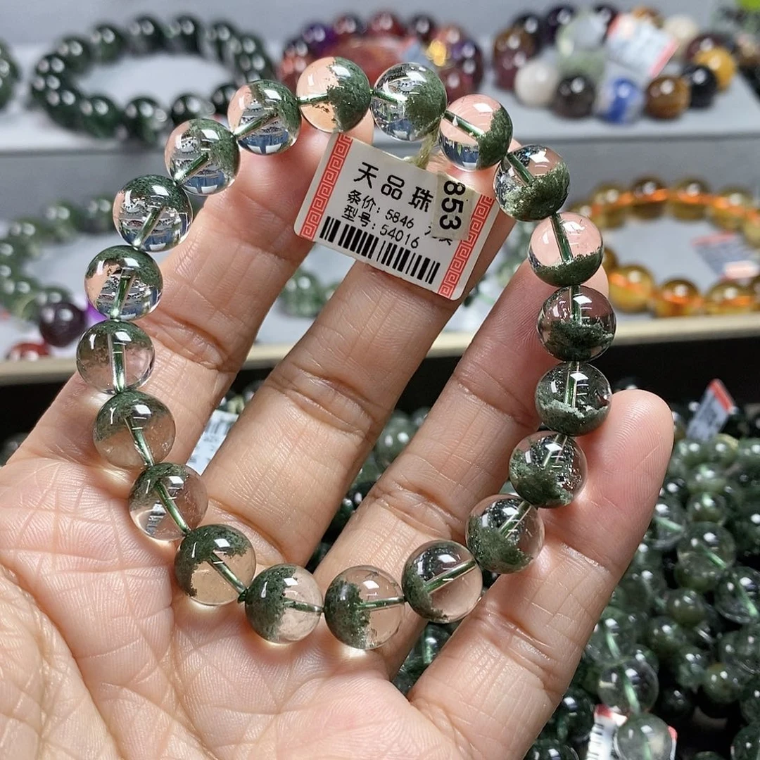 未镶嵌手链水晶绿幽灵手链54016