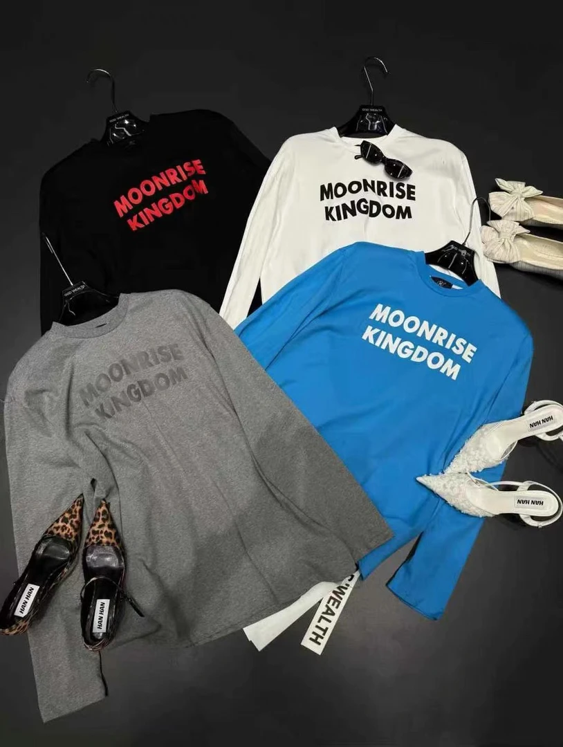 ▪️现货·财神正版垫肩字母印花宽松洋气短袖T恤衫女潮