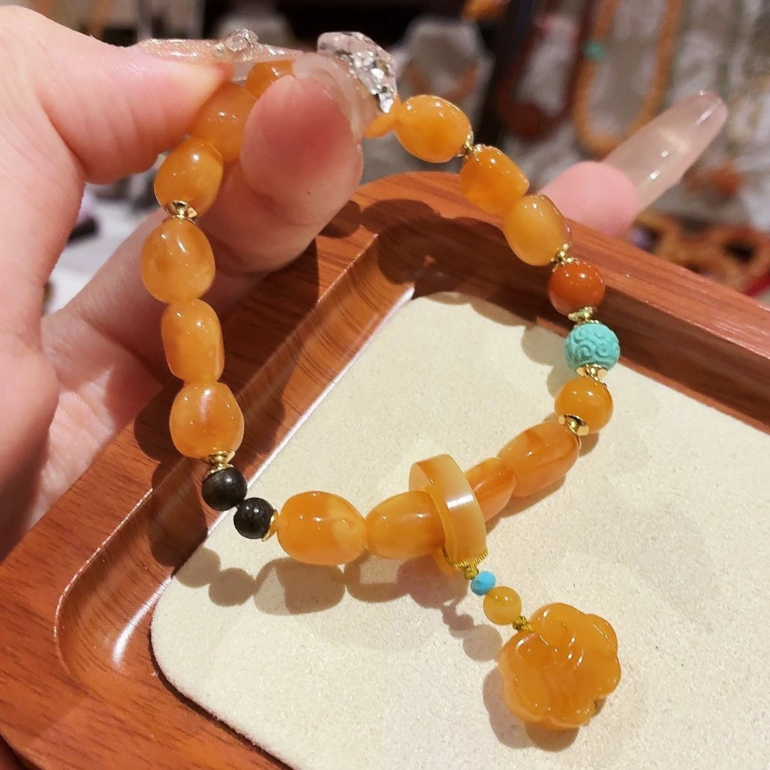 蜜蜡未镶嵌手链手串