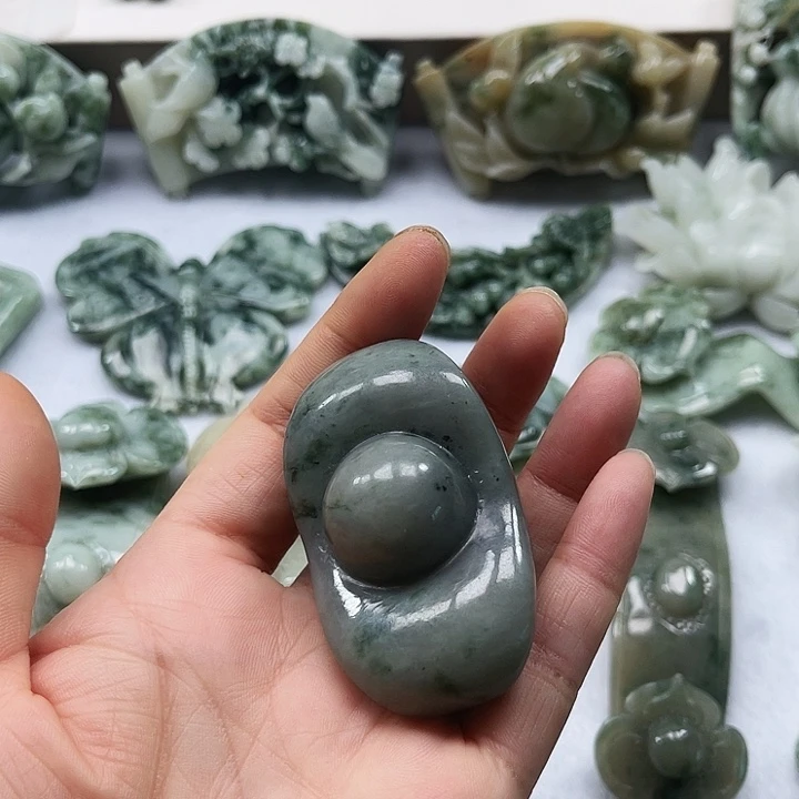 蛇纹石玉未镶嵌手把