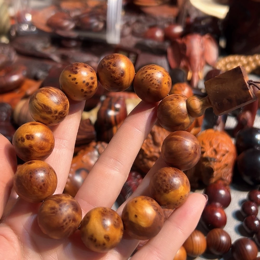 木黑*崖柏留疤手串2.0尺寸